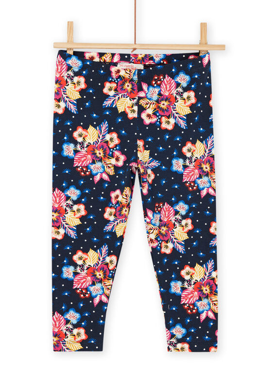 Leggings negros con estampado floral RYAJUNLEG / 23SI01U1CALC243