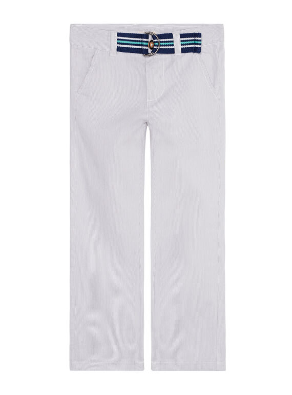 Pantalón de ceremonia de rayas finas grises para niño JOPOEPAN / 20S902G1PAN940