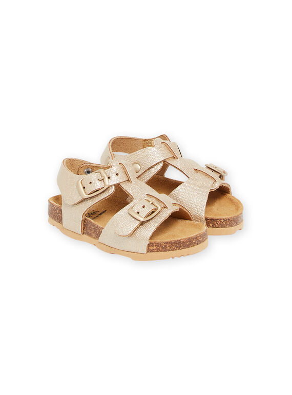Sandalias doradas para bebé niña NINUGLORIA / 22KK3745D0E954