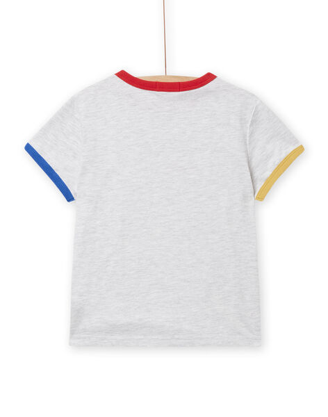 Camiseta de color gris jaspeado con estampado de sol para niño NOLUTI1 / 22S902P2TMCJ920