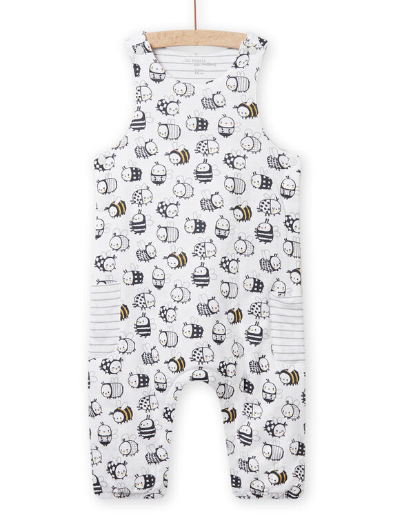Peto blanco con estampado de abeja y mariquita para niño recién nacido NOU1SAL2 / 22SF0542SAL000