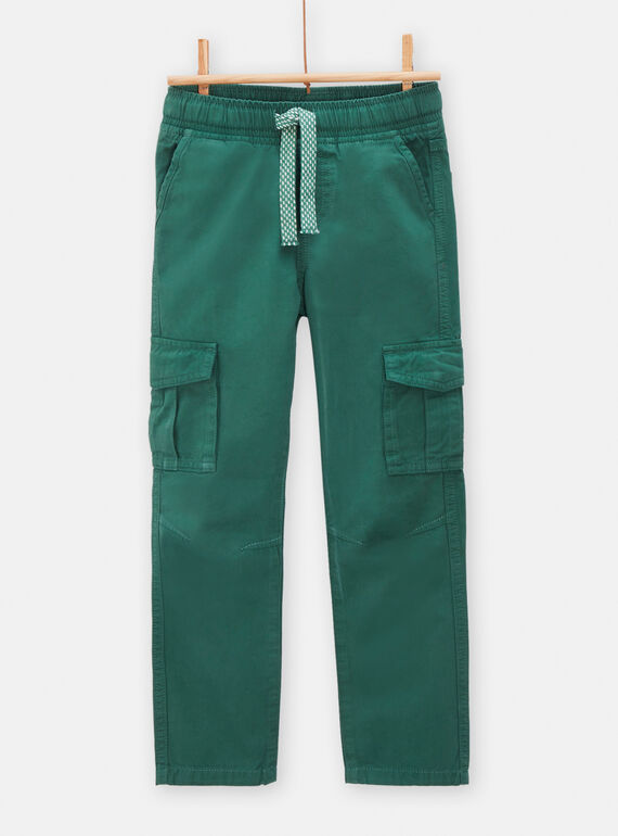 Pantalón cargo verde botella para niño TOJOPAMAT2 / 24S90282PANG611