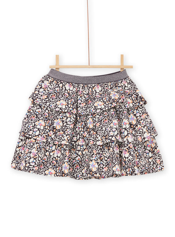 Falda de terciopelo con estampado de fantasía PAREJUP2 / 22W901T1JUPJ901