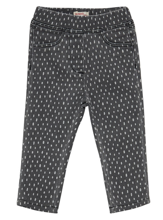 Vaquero con estampado para niña bebé JIJOPAN2 / 20SG0941PANK004