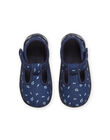 Patucos con forma de salomé de color azul marino con estampado de peces RUPANTSEA / 23KK3842D0A070