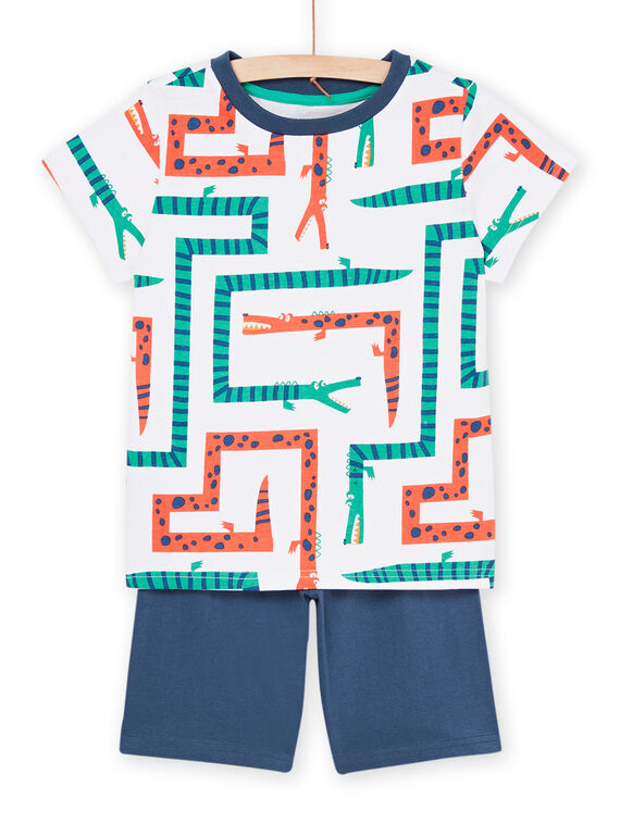 Pijama azul y naranja con estampado de cocodrilos REGOPYCROC / 23SH12H7PYJ000