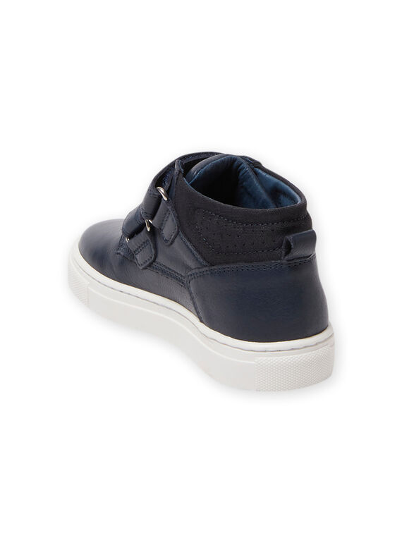 Zapatillas altas de color azul marino para niño MOBASGO / 21XK3654D3F070
