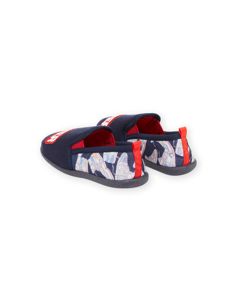 Patucos de color azul marino con estampado de skate y texto ROPANTSKATER / 23KK3641D0B070
