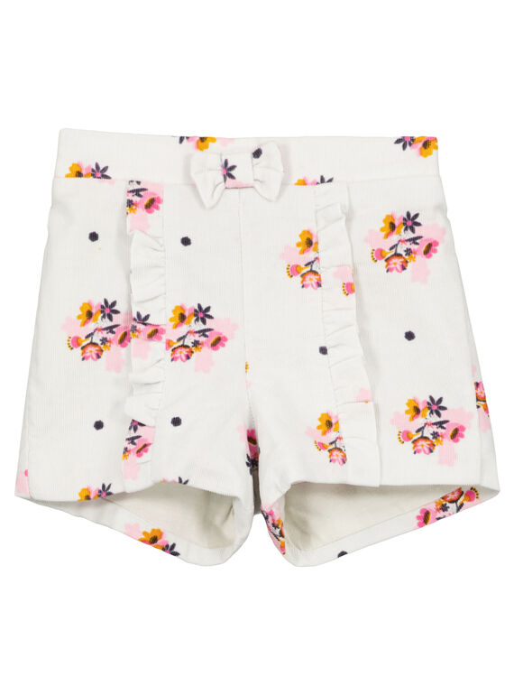 Short de pana estampado para niña recién nacida GIBLASHO / 19WG09S1SHO218