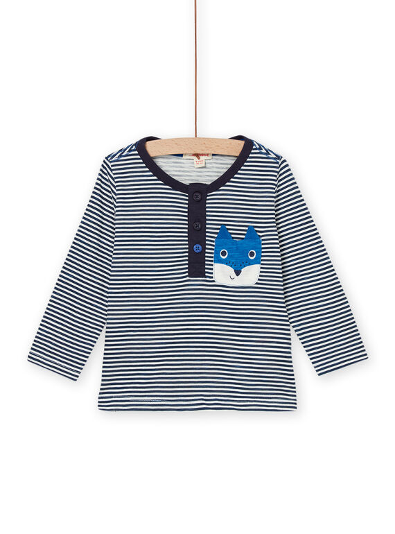Camiseta de manga larga con estampado de rayas PUJOTUN3 / 22WG10D2TMLC205