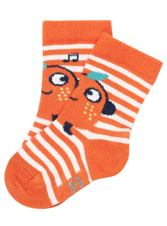 Calcetines de color naranja de rayas para bebé niño JYUVICHO1 / 20SI10D3SOQE400