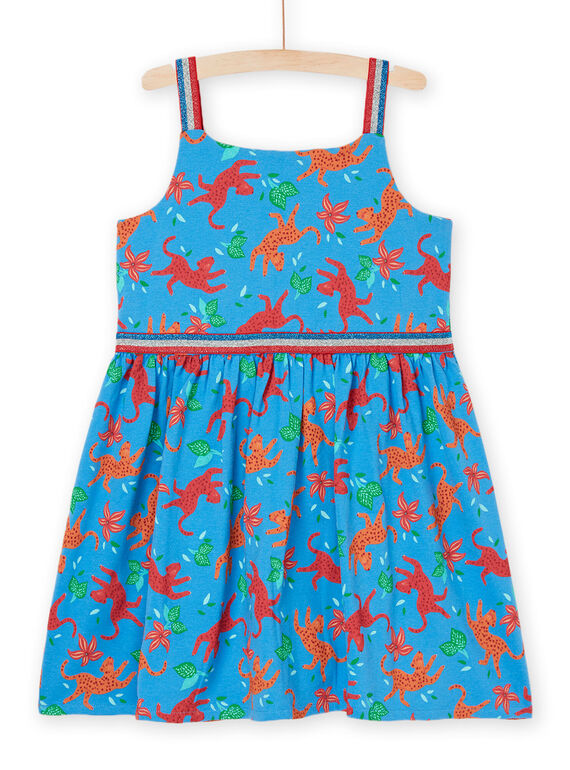 Vestido azul con estampado de tigre RABALROB2 / 23S901W1ROB201