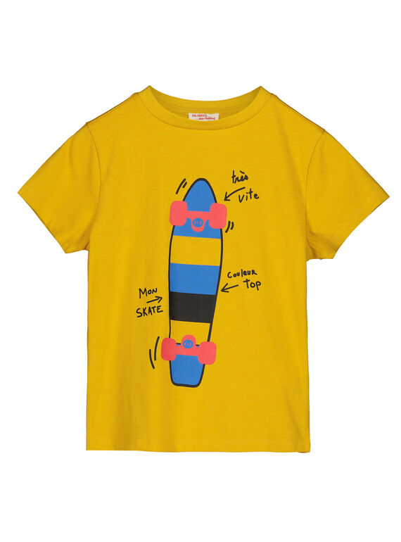 Camiseta de manga corta de color amarillo GOBLETEE2EX2 / 19W90293TMC109