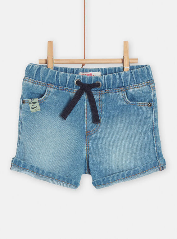 Short vaquero de color azul para bebé niño TUCOSHOR / 24SG10N1SHOP274