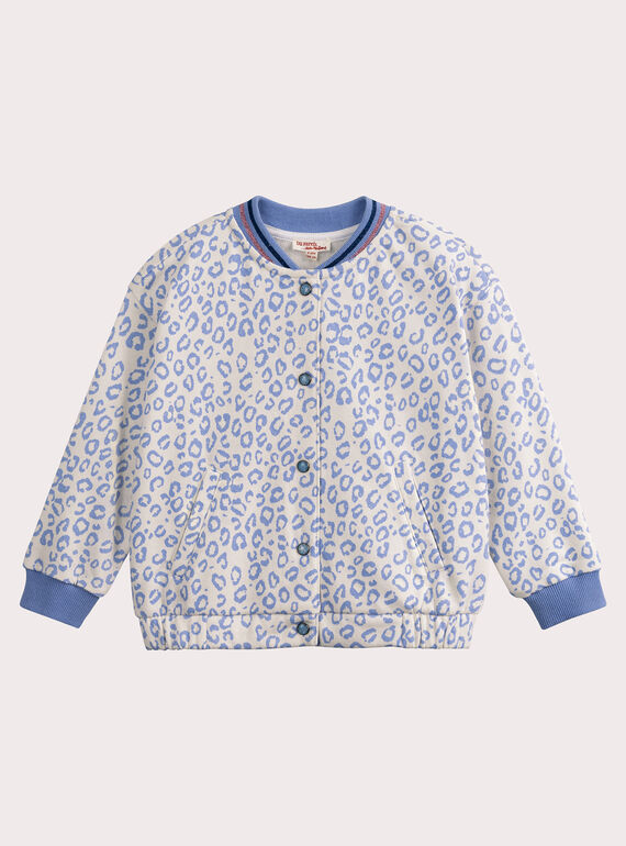 Chaqueta de muletón de leopardo estilo teddy para niña VADACAR / 24W90121CAR001