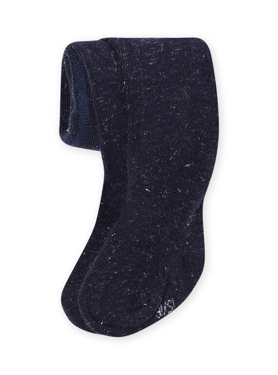 Leotardos de color azul marino con brillo para bebé niña MYIJOCOLU2 / 21WI0916COL070