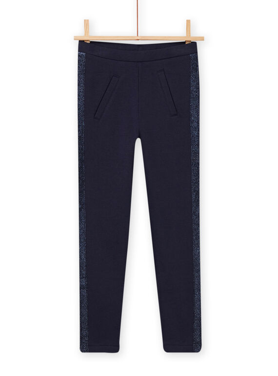 Pantalón de muletón azul noche para niña NAJOMOL1 / 22S90173PANC205