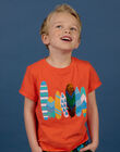 Camiseta naranja con lentejuelas reversibles para niño NOWATI5 / 22S902V4TMC409