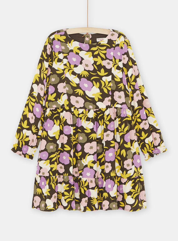 Vestido multicolor con estampado floral niña SAKYOROB1 / 23W901I1ROBI808