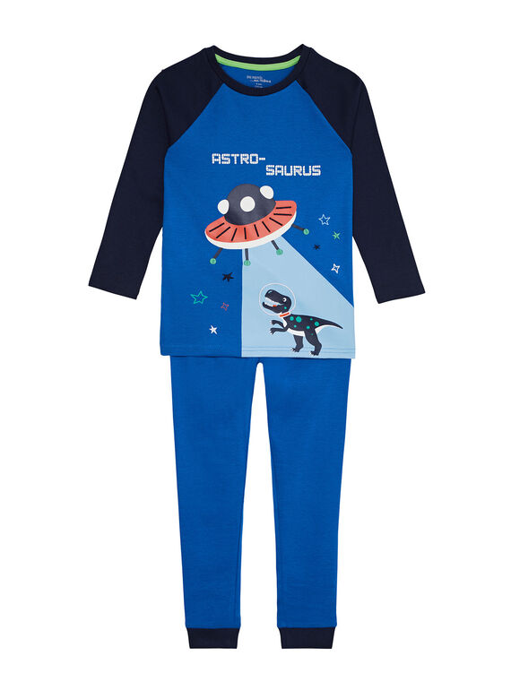 Pijama de color azul «espacio» fosforescente para niño JEGOPYJESPA / 20SH12C4PYJC238
