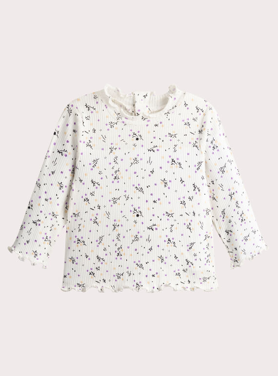 Jersey de cuello alto con motivo floral para bebé niña VIPERSOUP / 24WG09R1SPL001