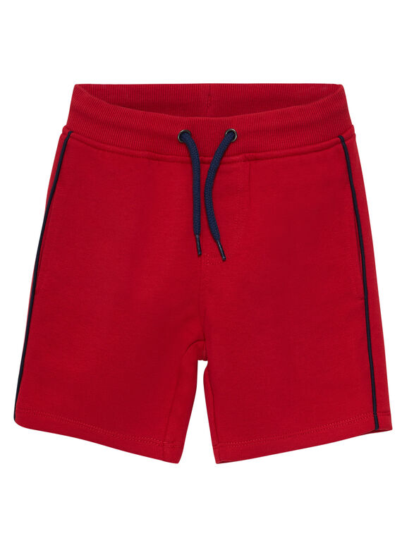 Bermudas de muletón de color rojo para niño JOJOBER4 / 20S90251D25F505
