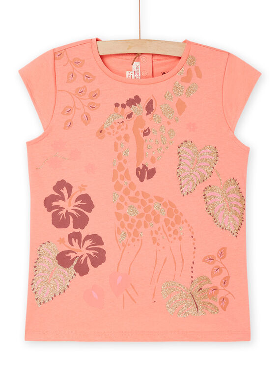 Camiseta melocotón con dibujo de jirafa RASUMTI2 / 23S901Y1TMC413