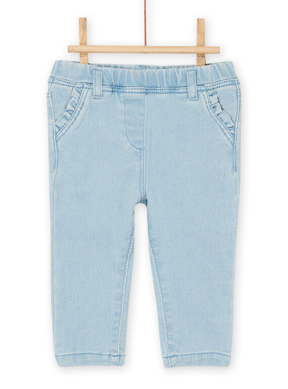 Pantalón azul denim claro con cintura elástica RIJOJEAN1 / 23SG0971JEAP272