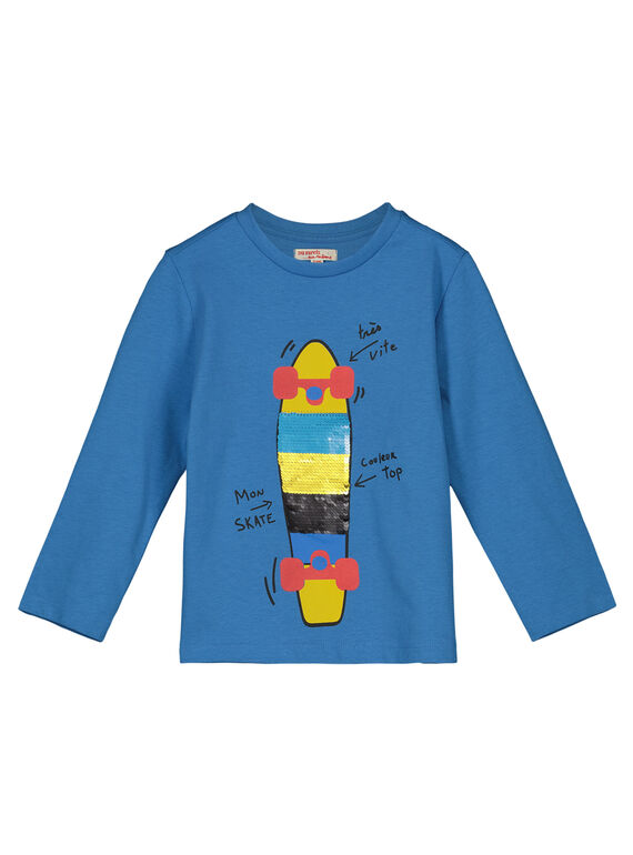 Camiseta de manga larga de color azul vivo GOBLETEE2 / 19W90291TMLC232