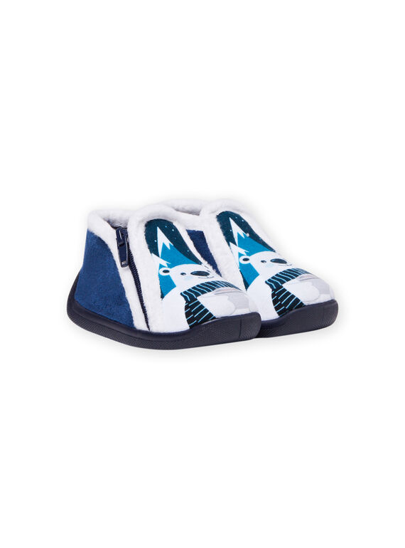 Patucos bicolor con estampado de osos para bebé niño MUPANTPOL / 21XK3821D0A070