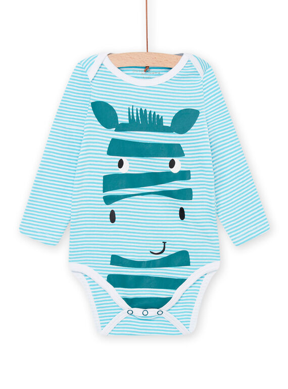 Body de manga larga con estampado de rayas PEGABODZEB / 22WH1446BDL000
