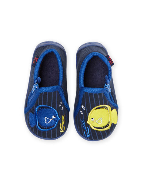 Botines de color azul marino, para bebé niño NUPANTMARIN / 22KK3825D0A070