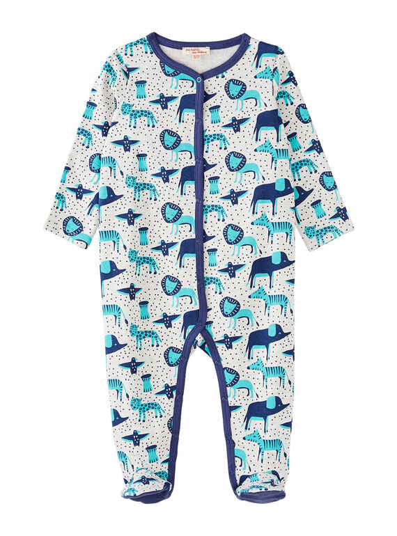 Pelele de muletón con estampado de la sabana para bebé niño JEGAGRESAF / 20SH14C2GRE006