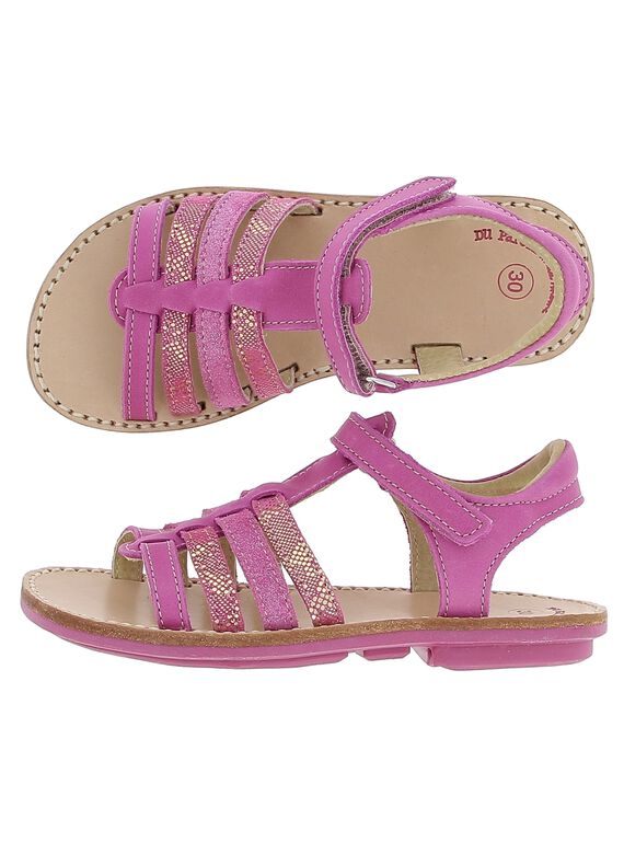 Girls' leather sandals CFSANDFUSH / 18SK35W1D0E304