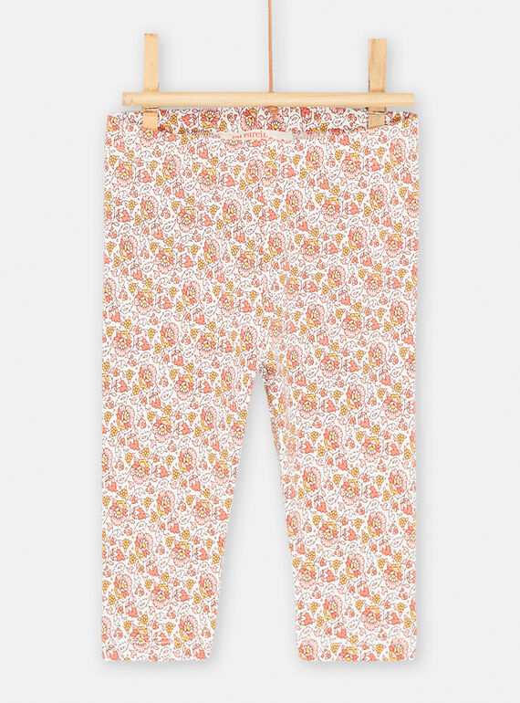 Leggings de color crudo con estampado floral SYICOULEG / 23WI09L1CAL001
