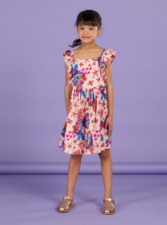 Vestido crudo con estampado exótico RAMUMROB3 / 23S901G2ROBD327