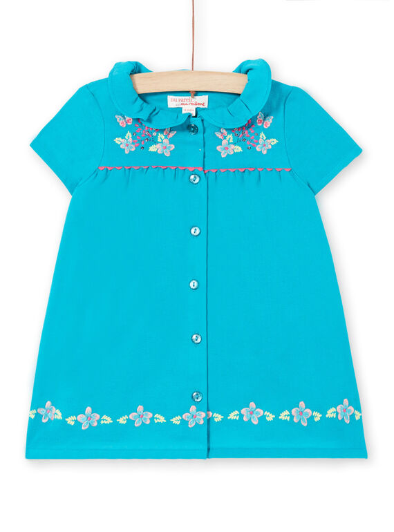 Vestido turquesa para bebé niña LIVERROB4 / 21SG09Q1ROBC216