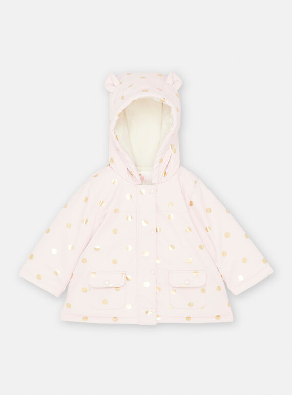 Impermeable rosa con estampado de lunares para bebé niña SIFORIMP / 23WG09D2IMPD310