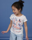 Camiseta de color crudo con estampado de la selva para niña NASANTI2 / 22S901S3TMC001
