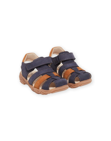 Sandalias de piel de color azul marino ROSANDBOSPOR / 23KK3661D0E070