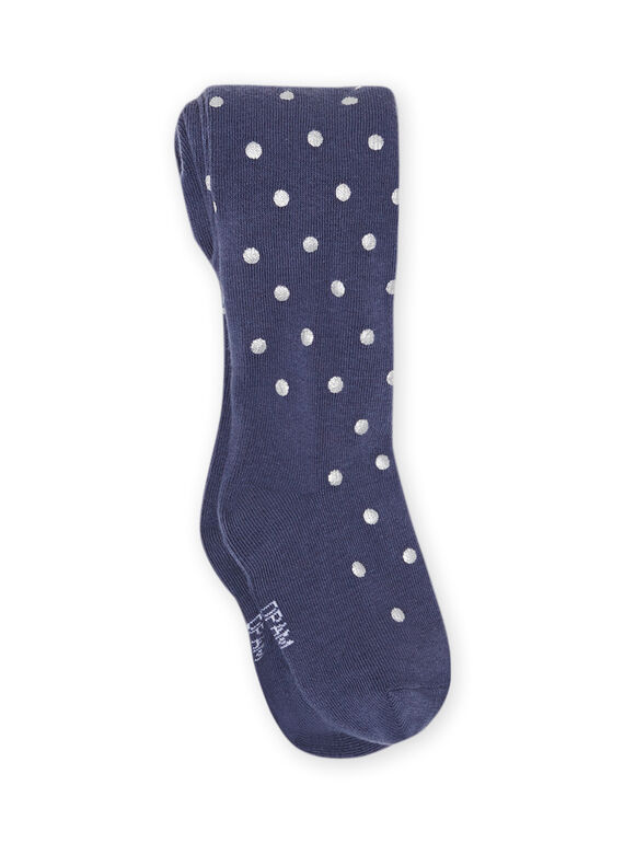 Leotardos azules con estampado de lunares para niña MYAPLACOL1 / 21WI01O2COLC202
