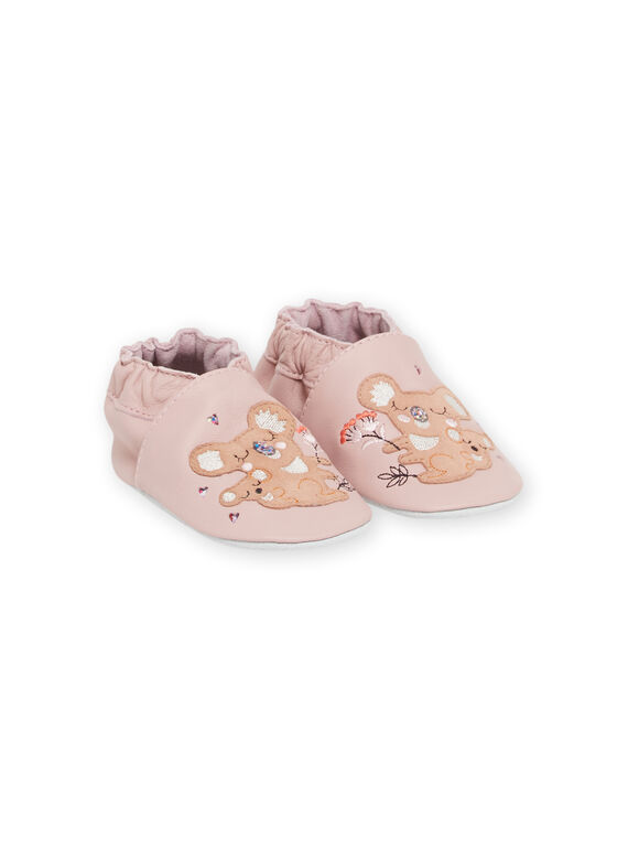 Patucos rosas con estampado de koalas para bebé niña NICHOSKOALA / 22KK3723D3S030