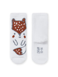 Calcetines con estampado de zorro para niño recién nacido MOU1CHO2 / 21WF4141SOQ001