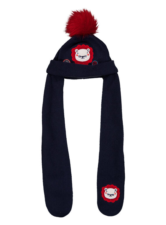 Gorro y bufanda con borla GYITRIBON / 19WI09J1BON070