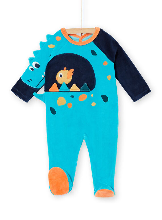 Pelele de terciopelo con estampado de dinosaurio para bebé niño LEFUGREDIN / 21SH1413GREC230