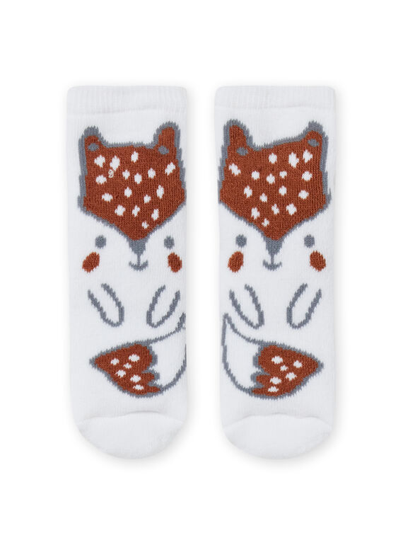 Calcetines con estampado de zorro para niño recién nacido MOU1CHO2 / 21WF4141SOQ001