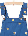 Pichi de twill de twill azul con estampado de leopardo para niña NAGAROB2 / 22S901O1ROBC220