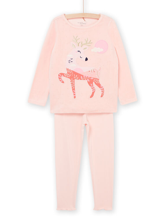Pijama de terciopelo con estampado de ciervo PEFAPYJREN / 22WH1135PYJD327