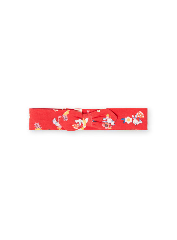 Cinta para el pelo de color rojo, con estampado, para bebé niña LYIHABAND / 21SI09X1BAN505