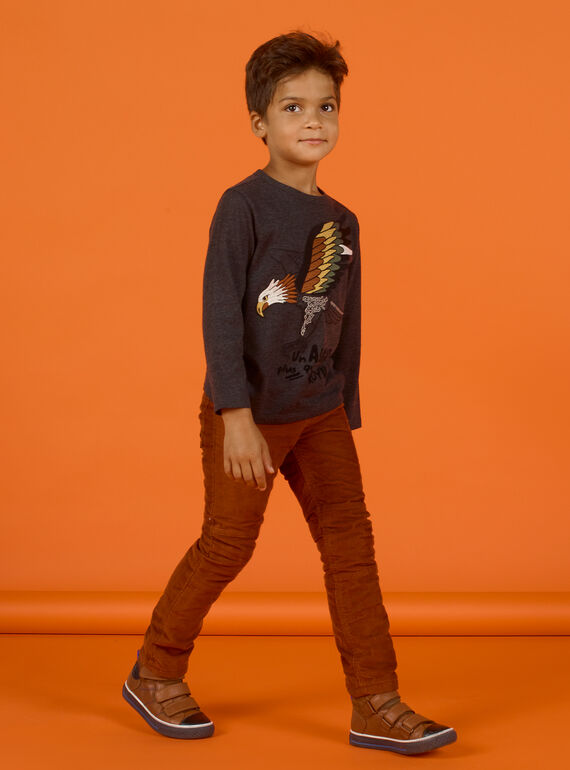 Pantalón canela para niño MOSAUPAN2 / 21W902P2PAN809